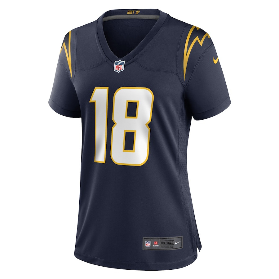 Alternative view of Charlie Joiner 18 Los Angeles Chargers Women Retired Jersey - Navy JS9787 nicesnker