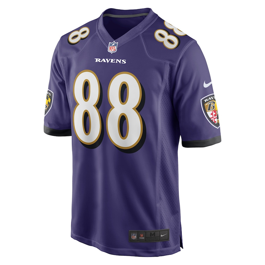 Alternative view of Charlie Kolar 88 Baltimore Ravens Team Game Men Jersey - Purple JS6001 nicesnker