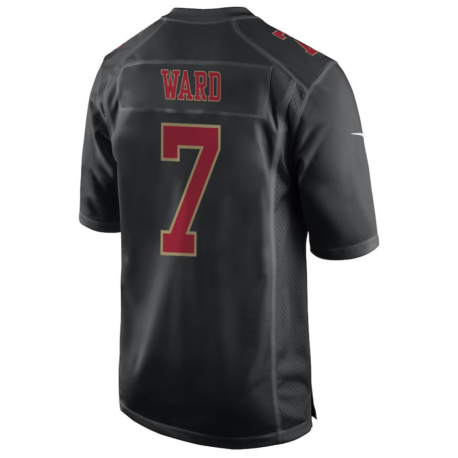 Charvarius Ward 7 San Francisco 49ers Super Bowl LVIII Patch Fashion Game Men Jersey - Carbon Black JS6278 nicesnker - Image 3