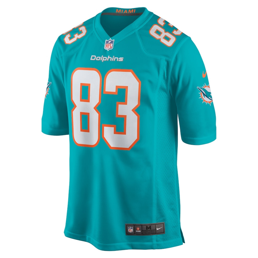 Alternative view of Chase Claypool 83 Miami Dolphins Game Men Jersey - Aqua JS2016 nicesnker