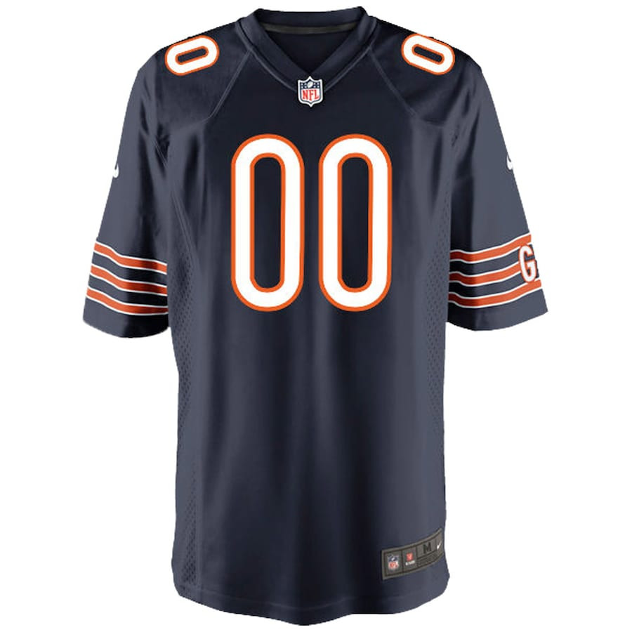 Alternative view of Chicago Bears YOUTH Custom Game Jersey - Navy JS6625 nicesnker