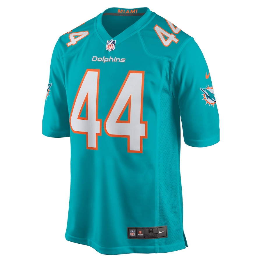 Alternative view of Chop Robinson 44 Miami Dolphins Game Men Jersey - Aqua JS1262 nicesnker