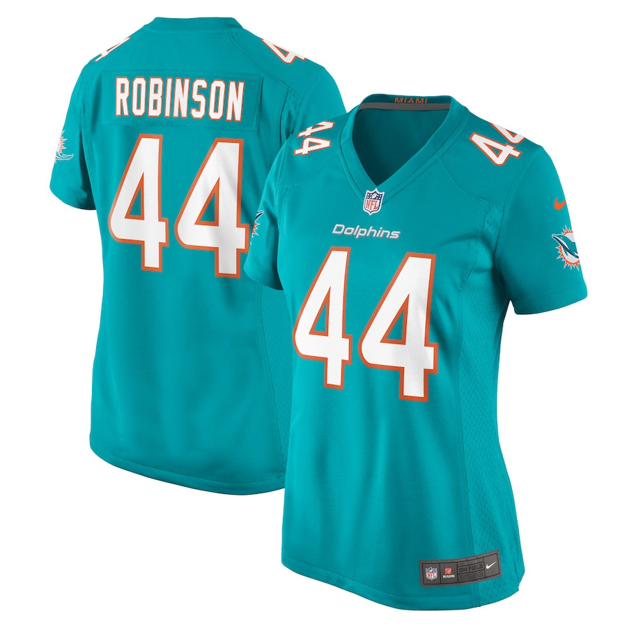 Chop Robinson 44 Miami Dolphins Women's Game Jersey - Aqua JS3542 nicesnker