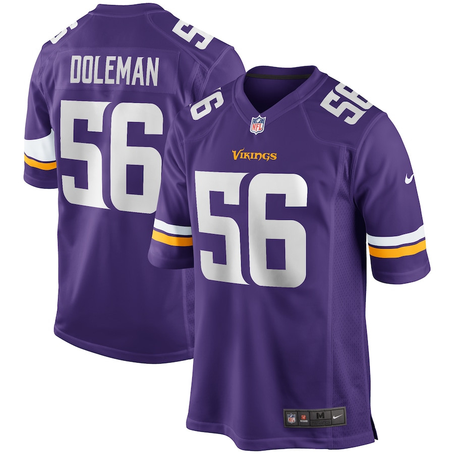 Chris Doleman 56 Minnesota Vikings Men Game Retired Jersey - Purple JS3533 nicesnker
