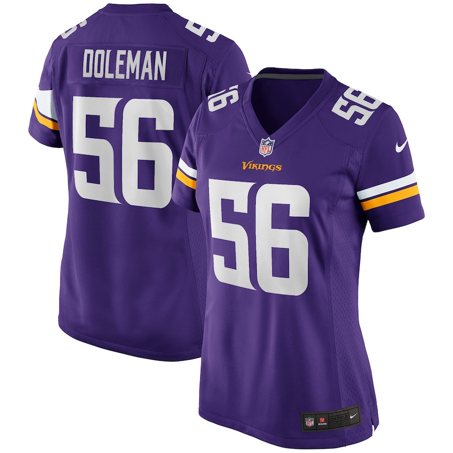 Chris Doleman 56 Minnesota Vikings Women Game Retired Jersey - Purple JS1763 nicesnker