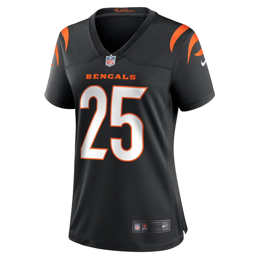 Alternative view of Chris Evans 25 Cincinnati Bengals Women Game Jersey - Black JS3102 nicesnker
