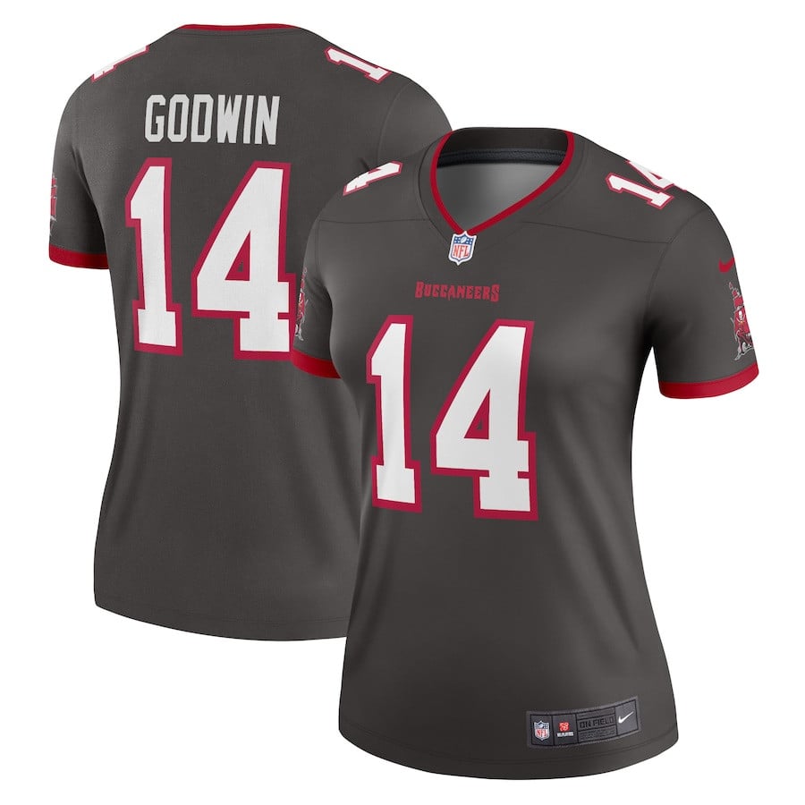 Chris Godwin 14 Tampa Bay Buccaneers Women Alternate Legend Jersey - Pewter JS9546 nicesnker