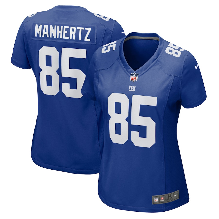 Chris Manhertz 85 New York Giants Women's Game Jersey - Royal JS6587 nicesnker
