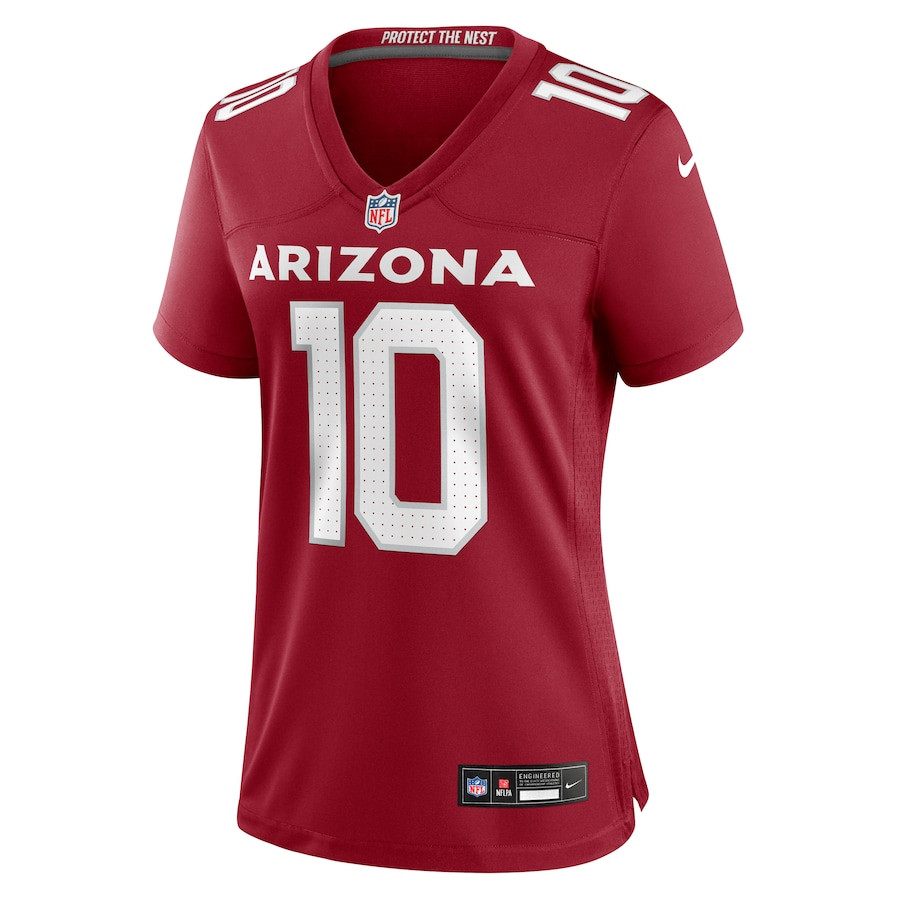 Alternative view of Chris Moore 10 Arizona Cardinals Women's Game Jersey - Cardinal JS2089 nicesnker