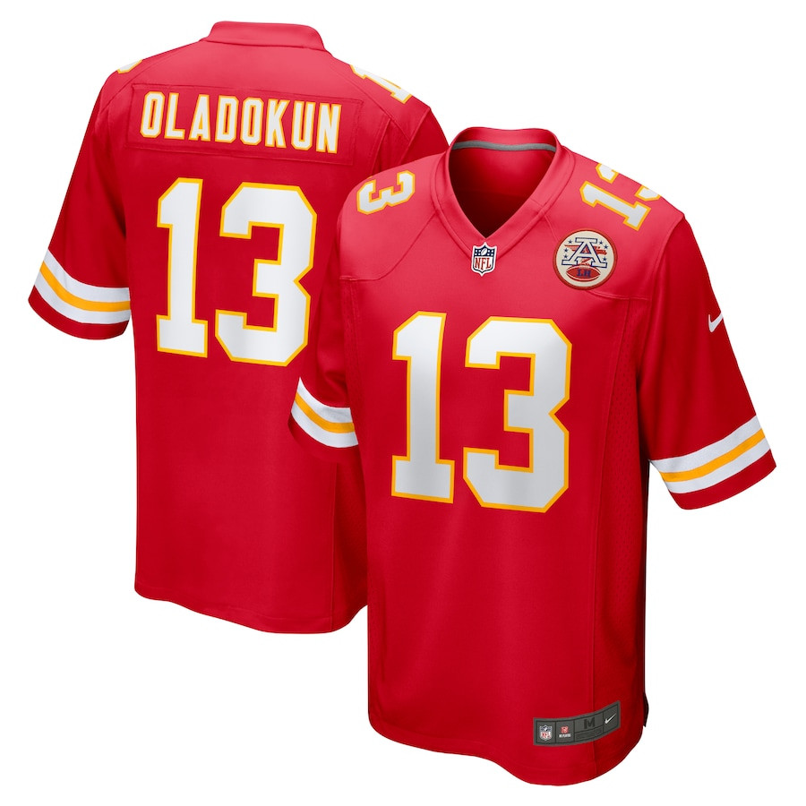 Chris Oladokun 13 Kansas City Chiefs Game Men Jersey - Red JS1852 nicesnker