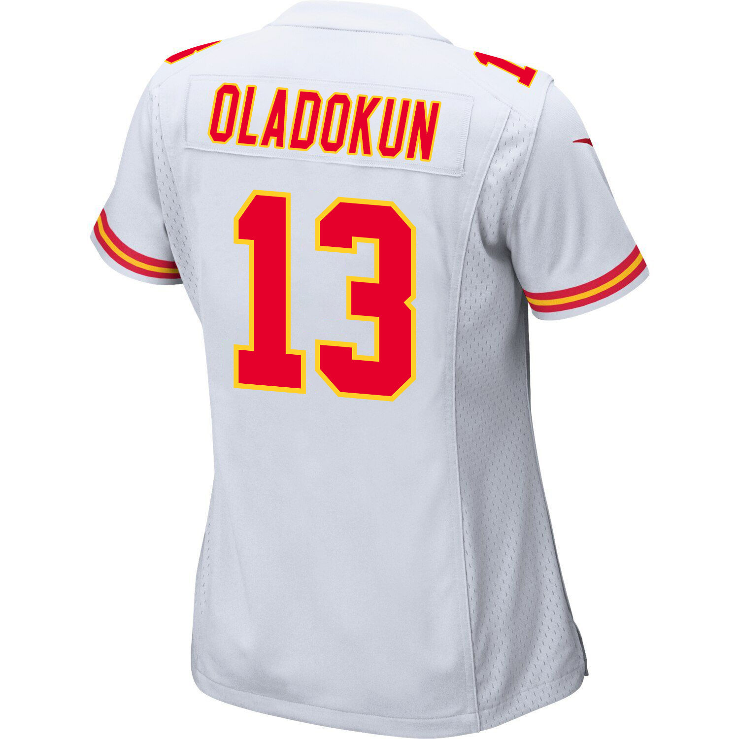 Chris Oladokun 13 Kansas City Chiefs Super Bowl LVIII Champions 4X Game Women Jersey - White JS6348 nicesnker - Image 3