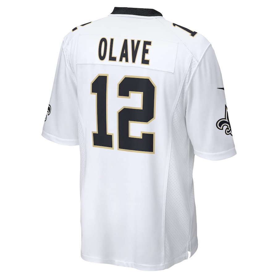Chris Olave 12 New Orleans Saints Game Jersey - Men, White JS1373 nicesnker - Image 3