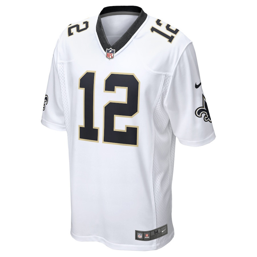 Alternative view of Chris Olave 12 New Orleans Saints Game Jersey - Men, White JS1373 nicesnker
