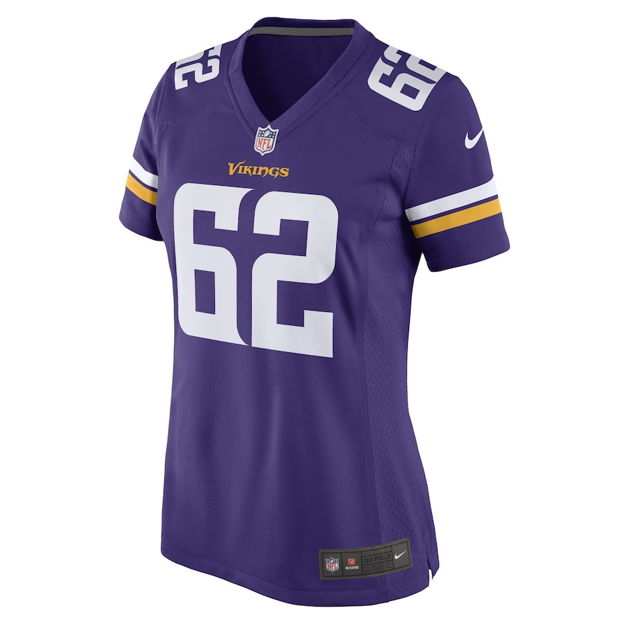 Alternative view of Chris Reed 62 Minnesota Vikings Women Game Jersey - Purple JS8997 nicesnker