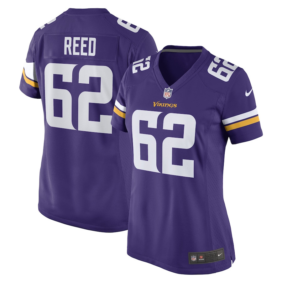 Chris Reed 62 Minnesota Vikings Women Game Jersey - Purple JS8997 nicesnker