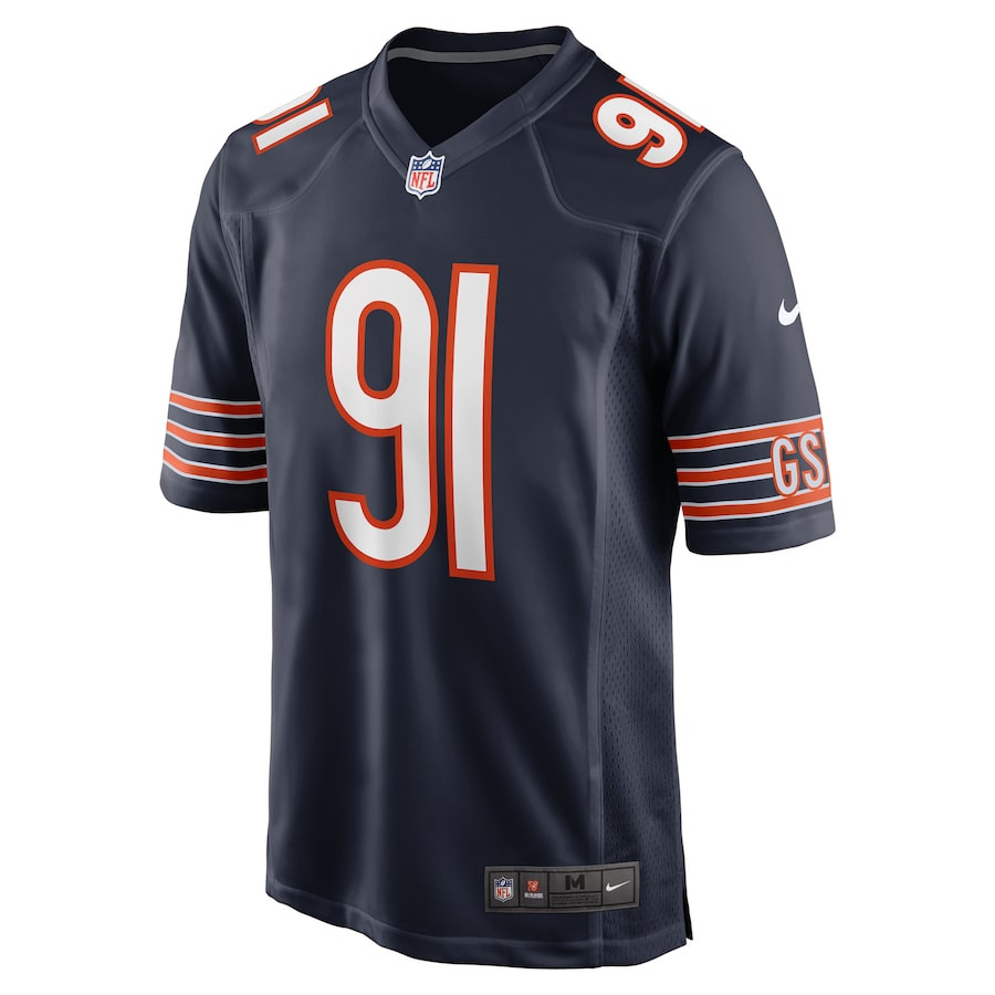 Alternative view of Chris Williams 91 Chicago Bears Game Men Jersey - Navy JS4003 nicesnker