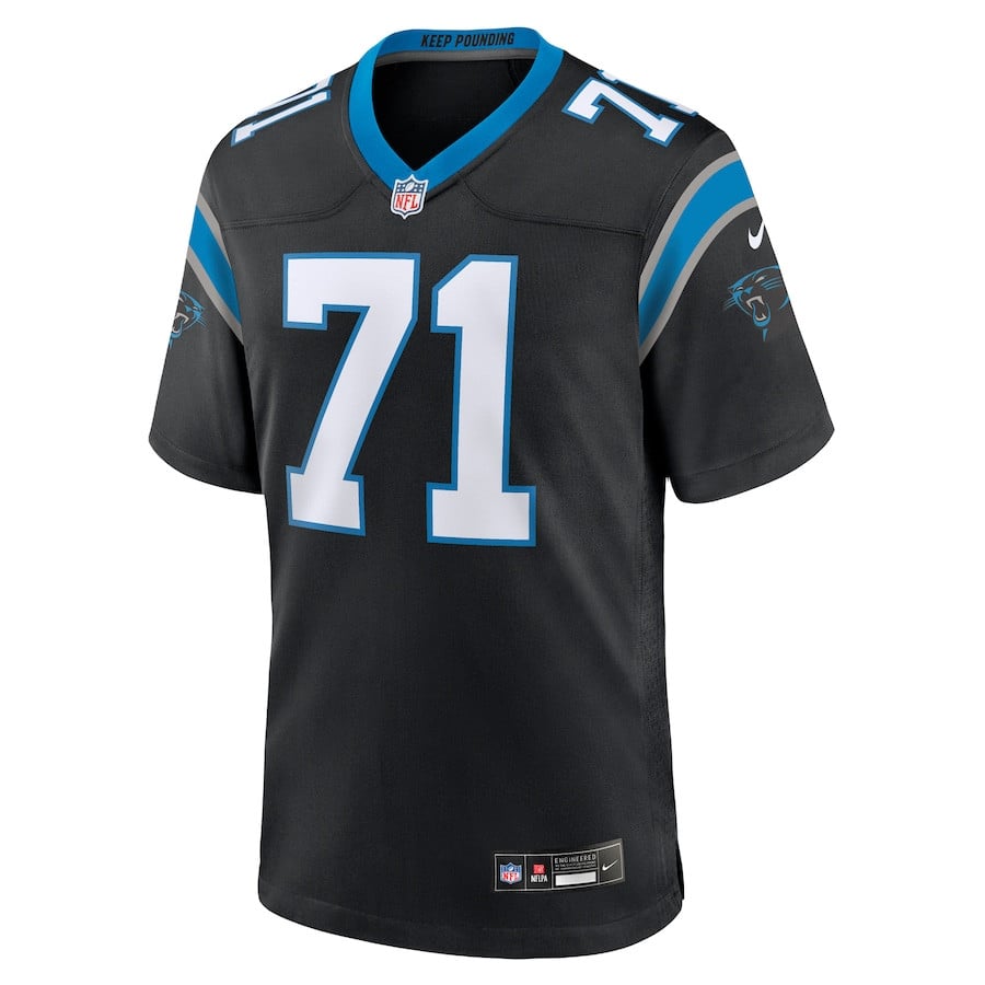 Alternative view of Chris Wormley 71 Carolina Panthers Game Men Jersey - Black JS4325 nicesnker