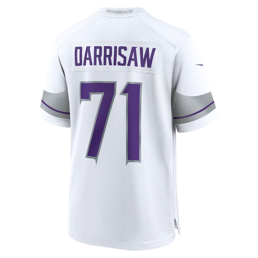 Christian Darrisaw 71 Minnesota Vikings Alternate Game Men Jersey - White JS3522 nicesnker - Image 3