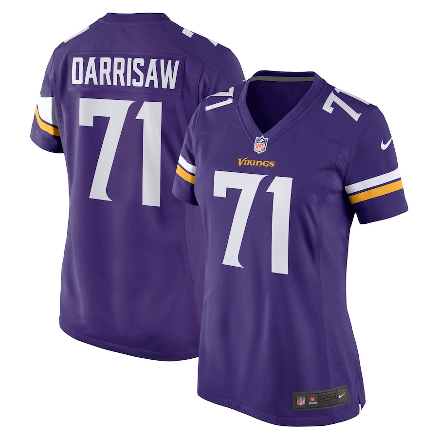 Christian Darrisaw 71 Minnesota Vikings Women's Game Jersey - Purple JS4469 nicesnker