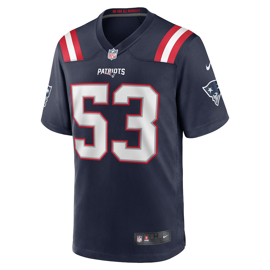 Alternative view of Christian Elliss 53 New England Patriots Team Game Men Jersey - Navy JS4729 nicesnker
