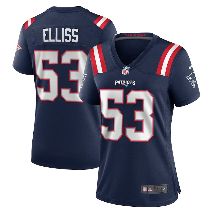 Christian Elliss 53 New England Patriots Women's Team Game Jersey - Navy JS6463 nicesnker