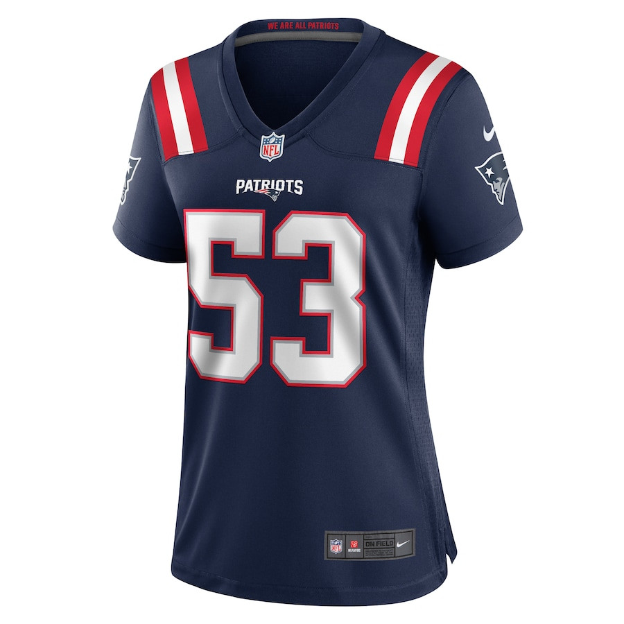 Alternative view of Christian Elliss 53 New England Patriots Women's Team Game Jersey - Navy JS6463 nicesnker