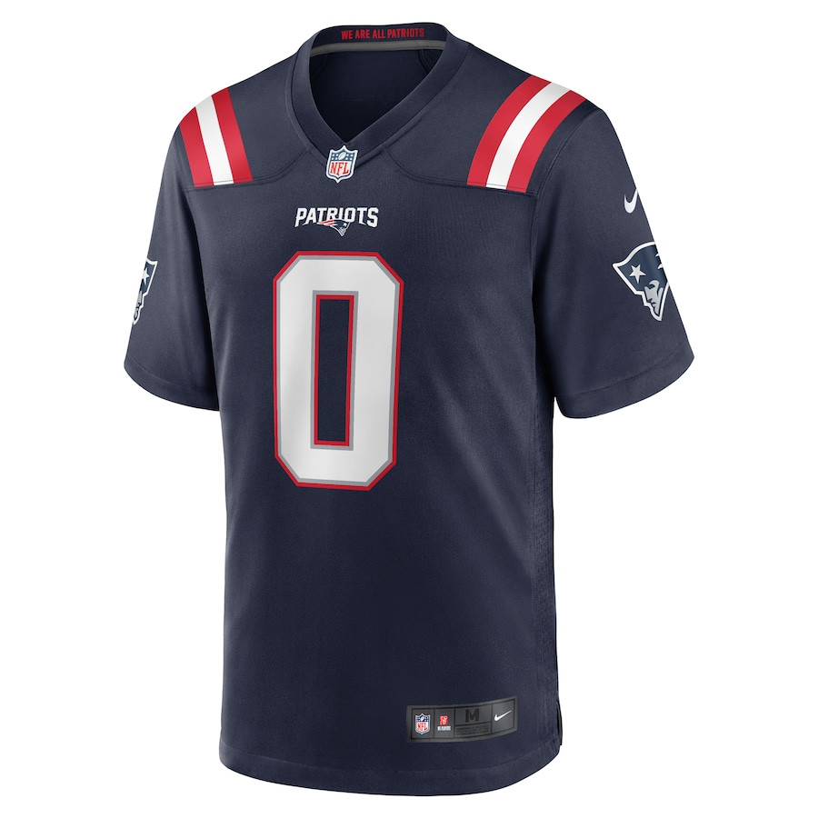 Alternative view of Christian Gonzalez 0 New England Patriots Team Game Men Jersey - Navy JS4721 nicesnker