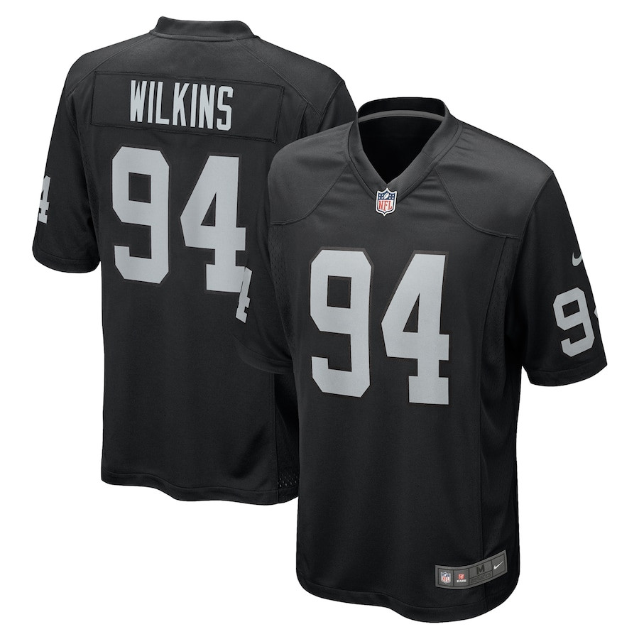 Christian Wilkins 94 Las Vegas Raiders Team Game Men Jersey - Black JS3822 nicesnker