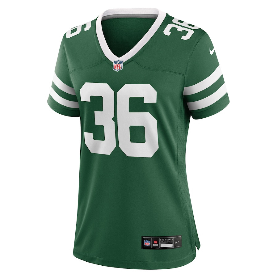 Alternative view of Chuck Clark 36 New York Jets Women's Team Game Jersey - Legacy Green JS5347 nicesnker