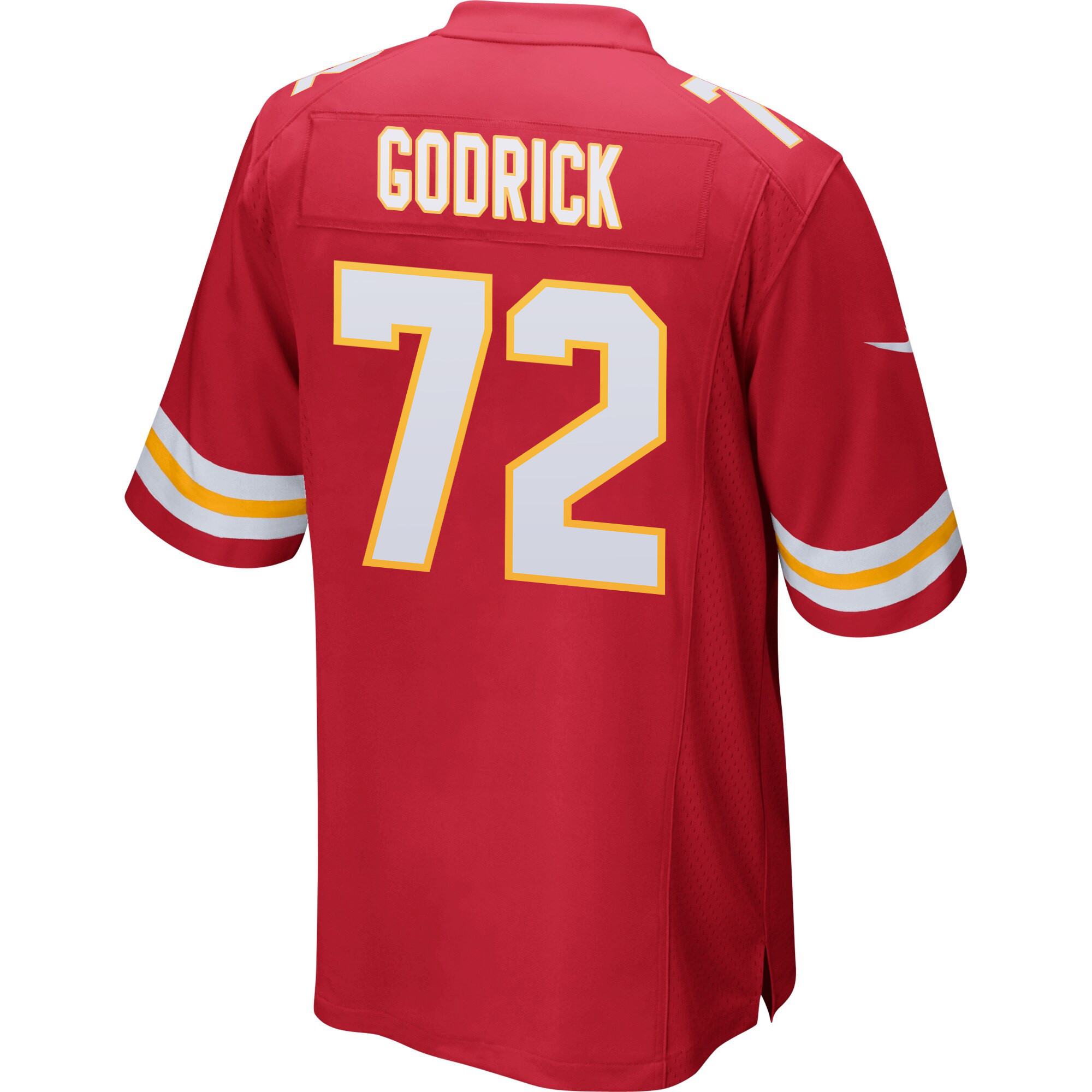 Chukwuebuka Godrick 72 Kansas City Chiefs Super Bowl LVIII Patch Game Men Jersey - Red JS6331 nicesnker - Image 3