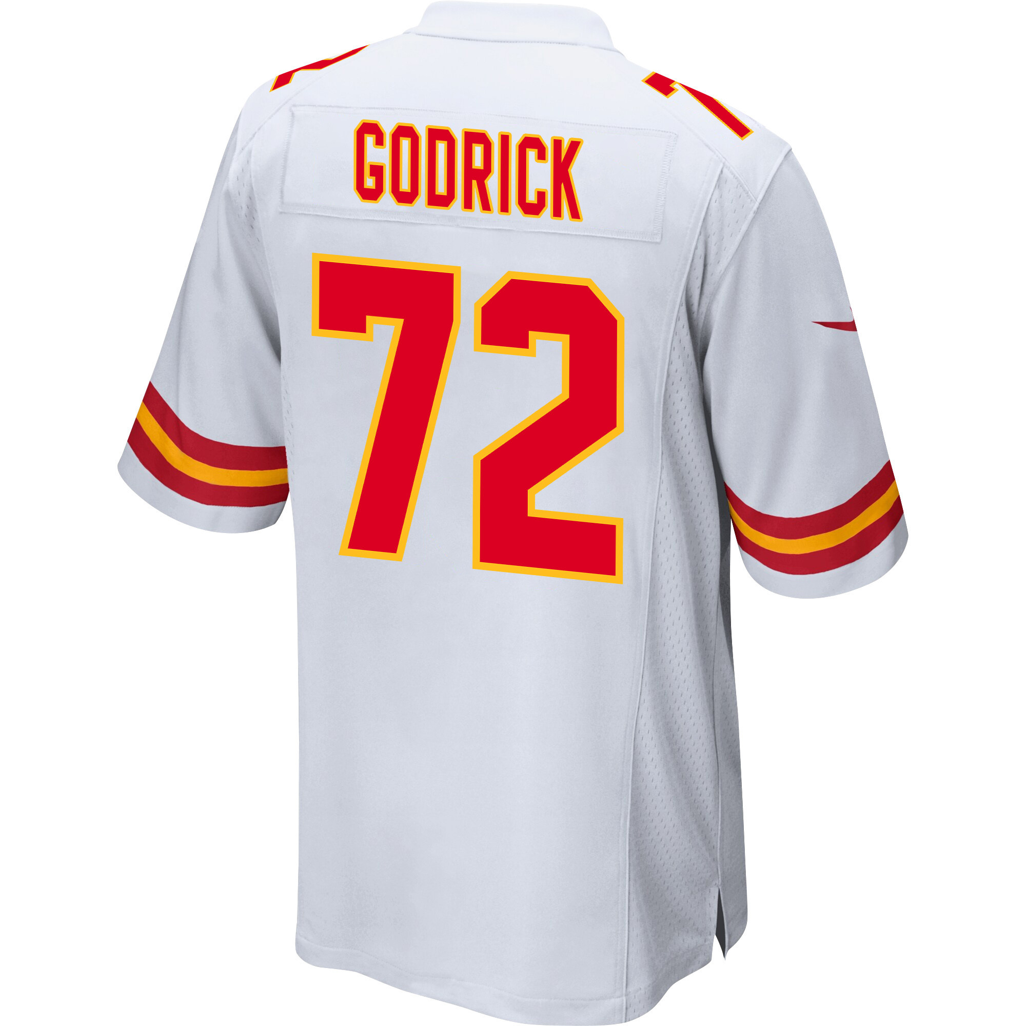 Chukwuebuka Godrick 72 Kansas City Chiefs Super Bowl LVIII Patch Game Men Jersey - White JS6785 nicesnker - Image 3