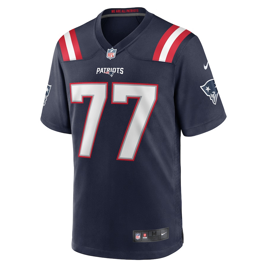 Alternative view of Chukwuma Okorafor 77 New England Patriots Team Game Men Jersey - Navy JS7509 nicesnker