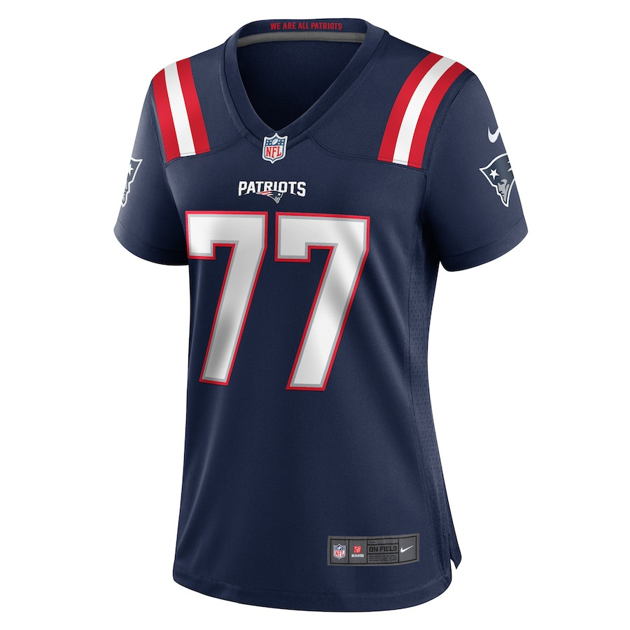 Alternative view of Chukwuma Okorafor 77 New England Patriots Women's Team Game Jersey - Navy JS4415 nicesnker