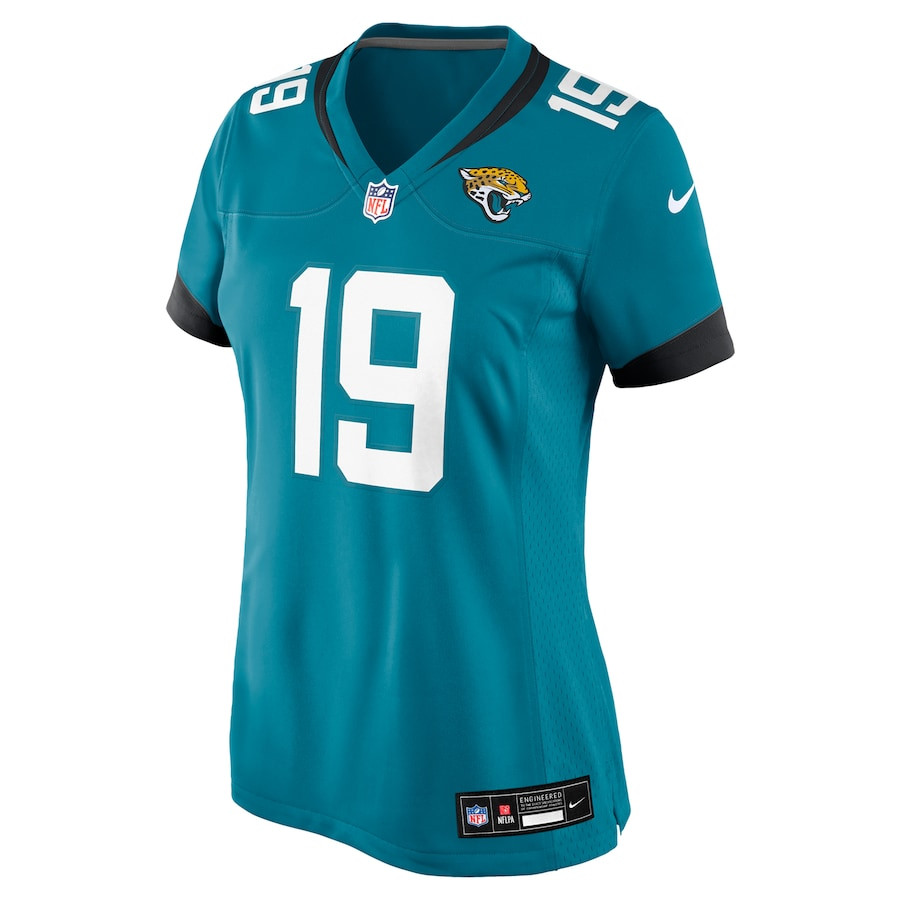 Alternative view of C.J. Beathard 19 Jacksonville Jaguars Women's Game Jersey - Teal JS7599 nicesnker