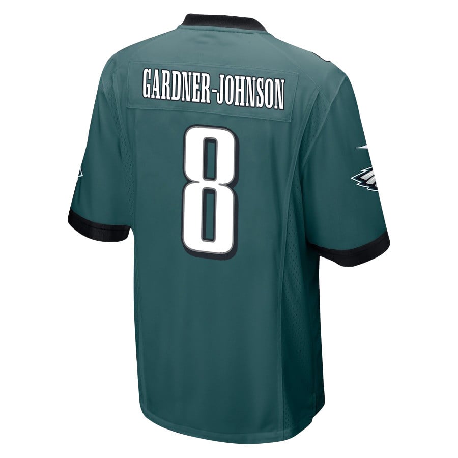 Alternative view of C.J. Gardner-Johnson 8 Philadelphia Eagles Super Bowl LIX Champions Patch 'New Orleans - Where Legends Are Made' EMBROIDERED Game Men Jersey - Midnight Green JS5776 nicesnker