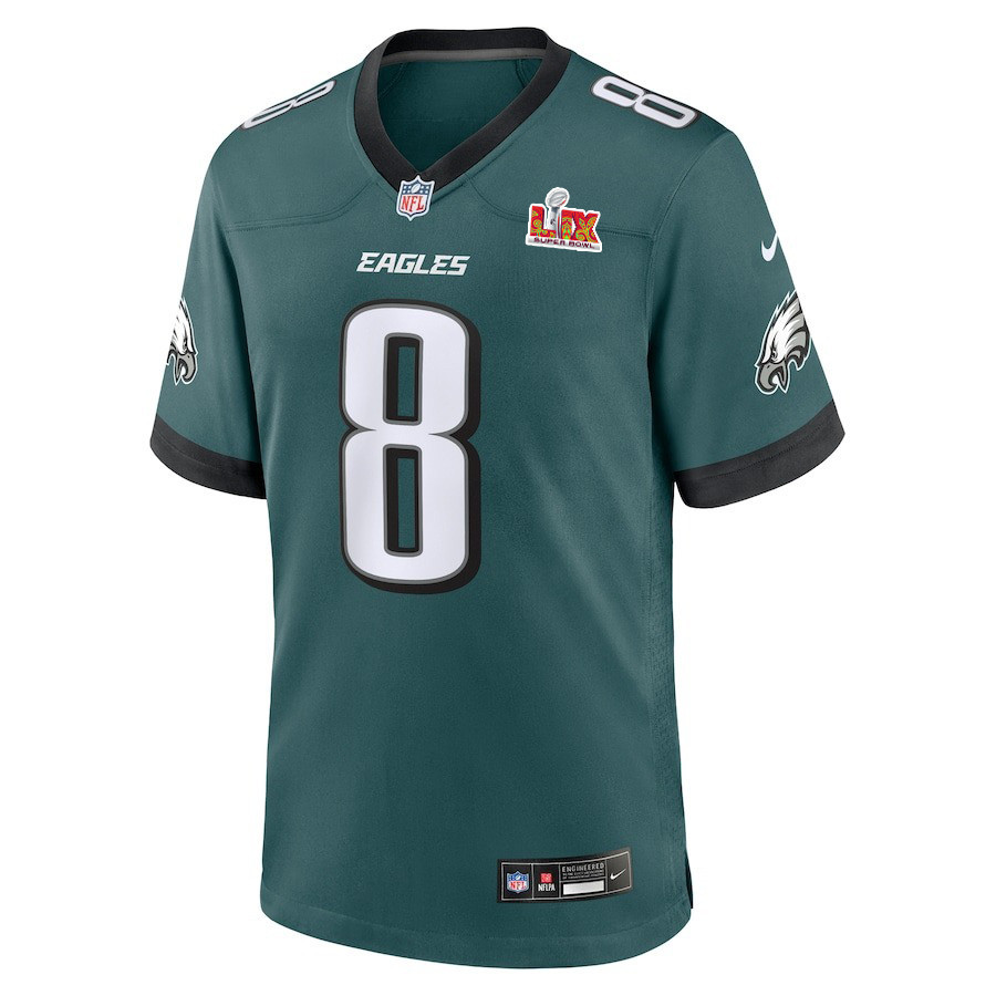 Alternative view of C.J. Gardner-Johnson #8 Philadelphia Eagles Super Bowl LIX YOUTH Jersey - Midnight Green JS4755 nicesnker