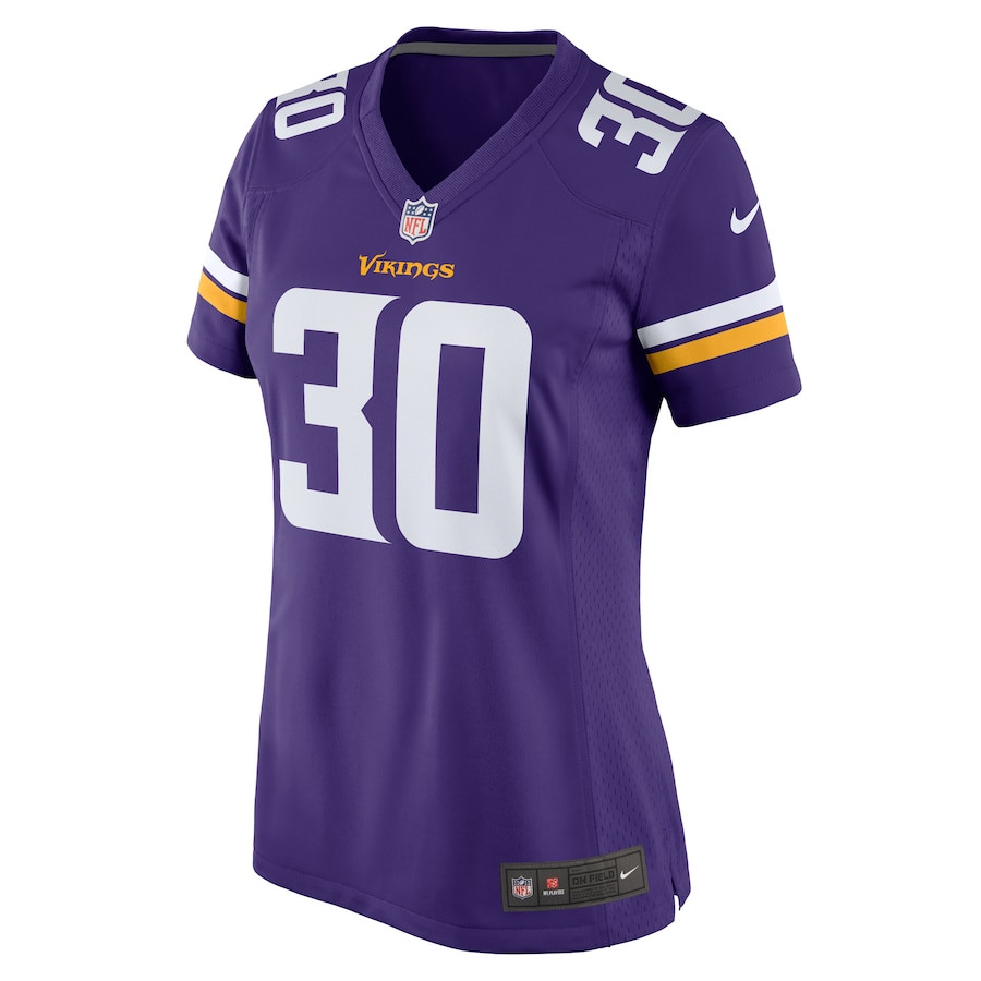 Alternative view of C.J. Ham 30 Minnesota Vikings Women Game Jersey - Purple JS9747 nicesnker