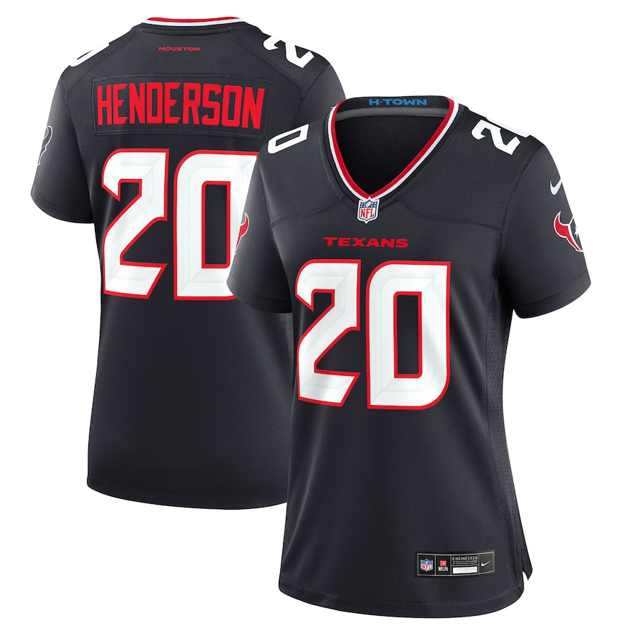 C.J. Henderson 20 Houston Texans Women Team Game Jersey - Navy JS6084 nicesnker