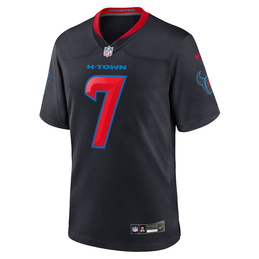Alternative view of C.J. Stroud 7 Houston Texans 2nd Alternate Game Men Jersey - Navy JS7549 nicesnker
