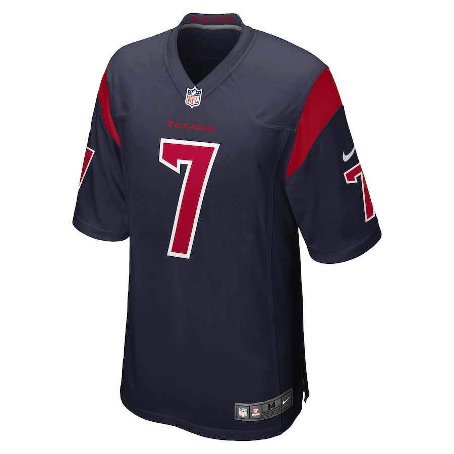 Alternative view of C.J. Stroud 7 Houston Texans Alternate Game Men Jersey - Navy JS1295 nicesnker