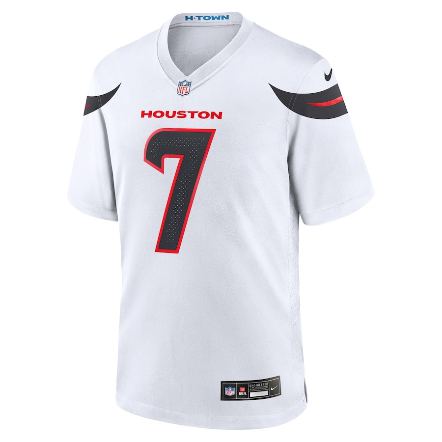 Alternative view of C.J. Stroud 7 Houston Texans Game Jersey - Men, White JS9475 nicesnker