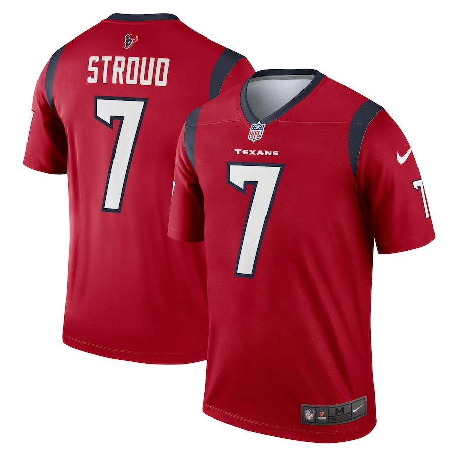 C.J. Stroud 7 Houston Texans Legend Men Jersey - Red JS4467 nicesnker