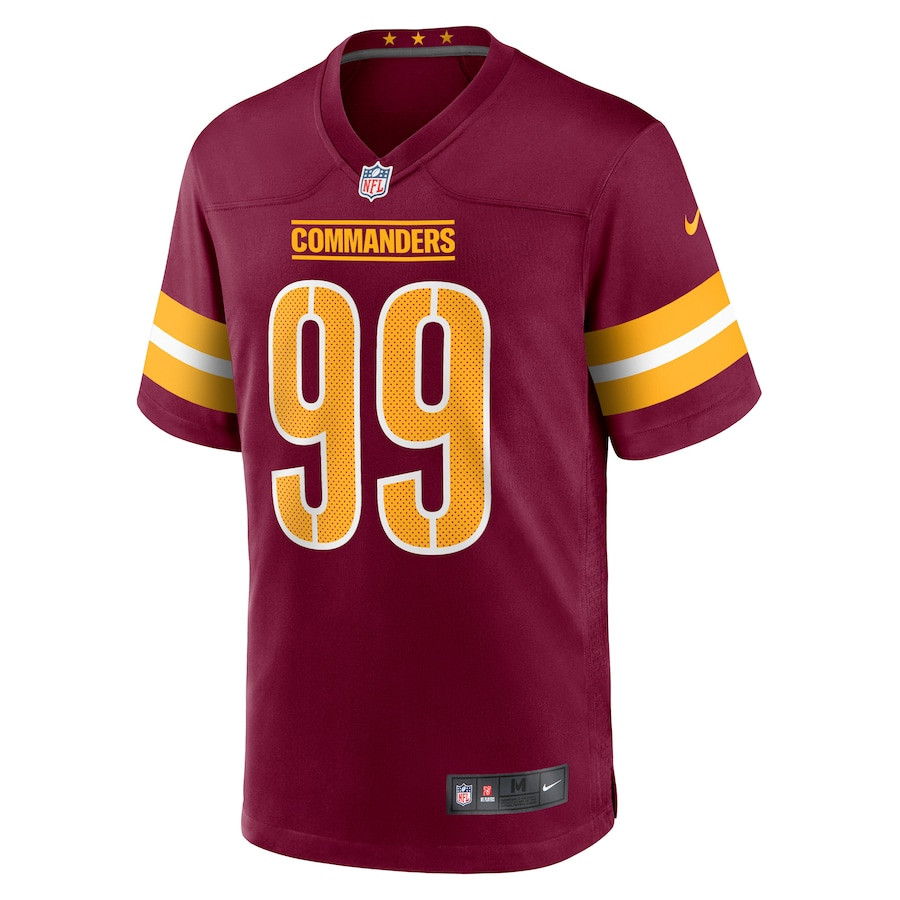 Alternative view of Clelin Ferrell 99 Washington Commanders Game Men Jersey - Burgundy JS9612 nicesnker