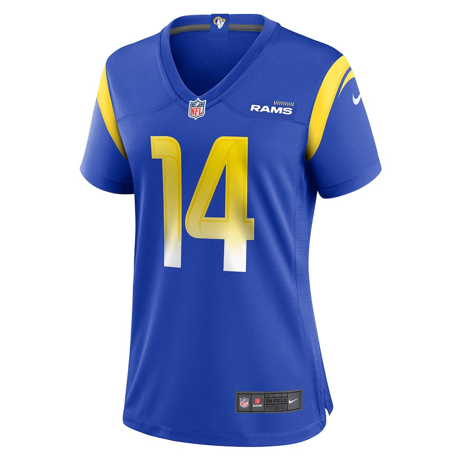 Alternative view of Cobie Durant 14 Los Angeles Rams Women's Game Jersey - Royal JS1316 nicesnker