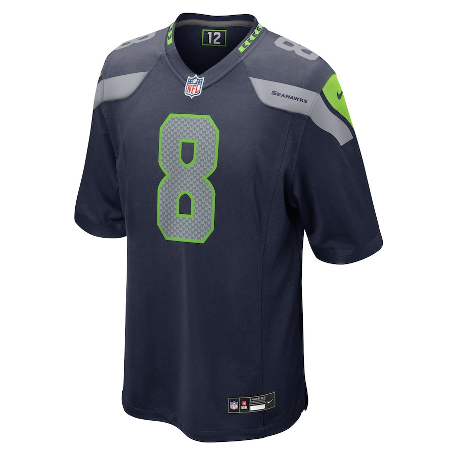 Alternative view of Coby Bryant 8 Seattle Seahawks Game Men Jersey - College Navy JS6981 nicesnker
