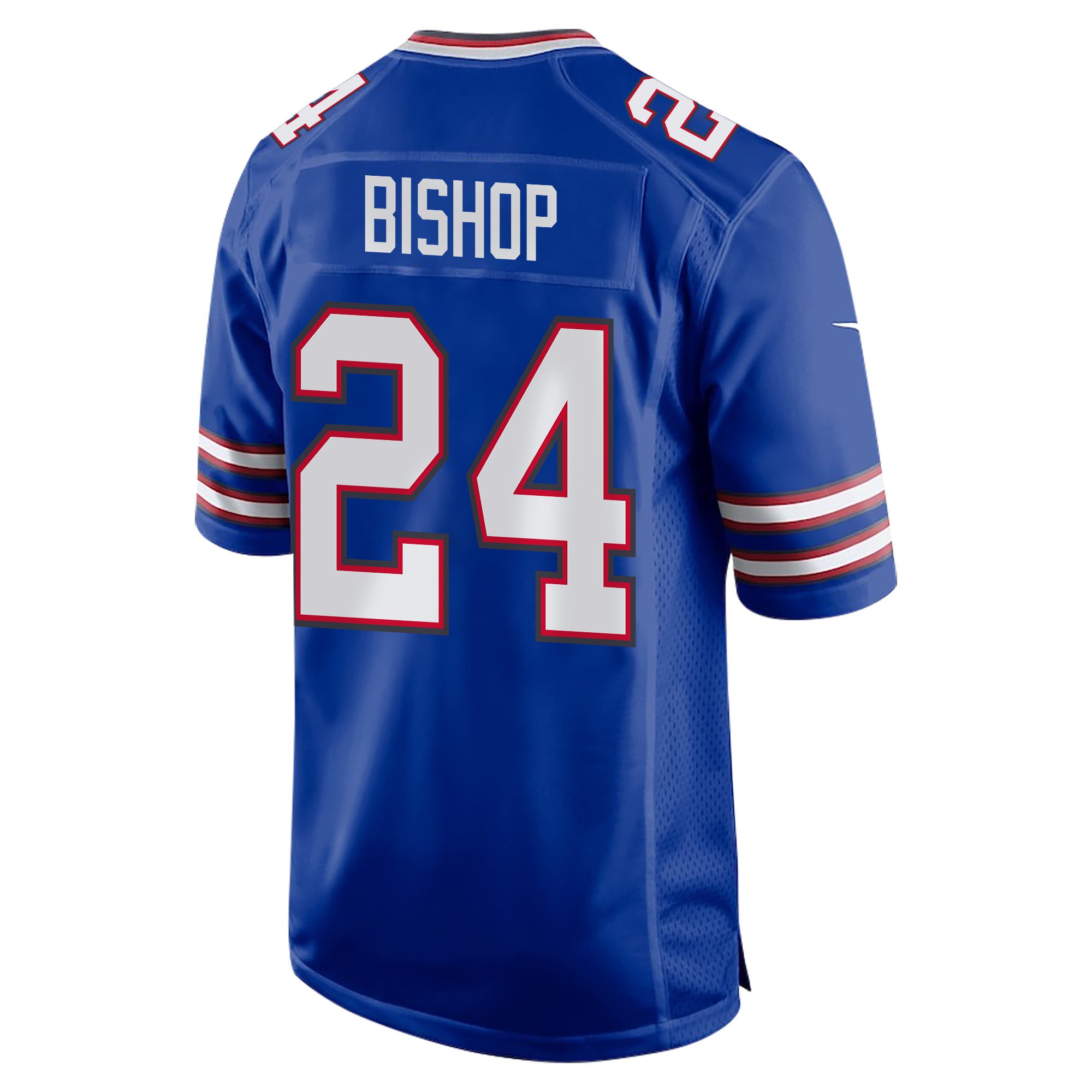 Alternative view of Cole Bishop 24 Buffalo Bills Super Bowl LIX Champions Patch 'New Orleans - Where Legends Are Made' EMBROIDERED Game Men Jersey - Royal JS3188 nicesnker
