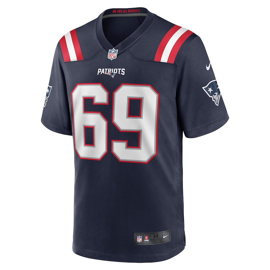 Alternative view of Cole Strange 69 New England Patriots Men Game Jersey - Navy JS5189 nicesnker