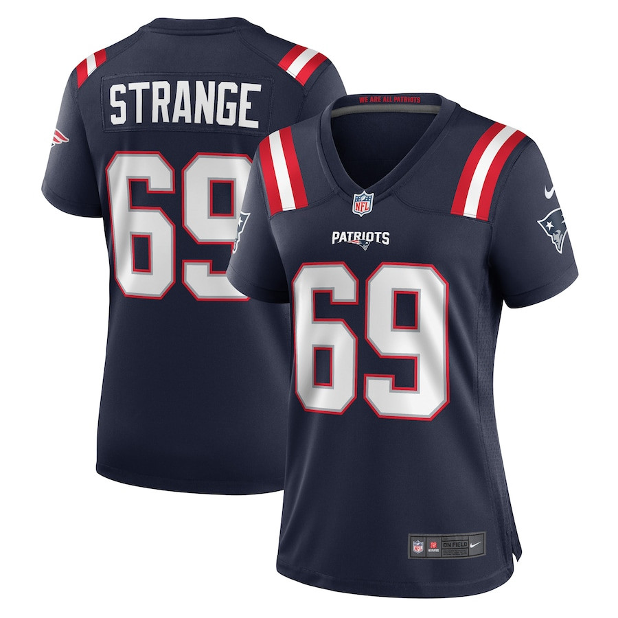 Cole Strange 69 New England Patriots Women Game Jersey - Navy JS4814 nicesnker