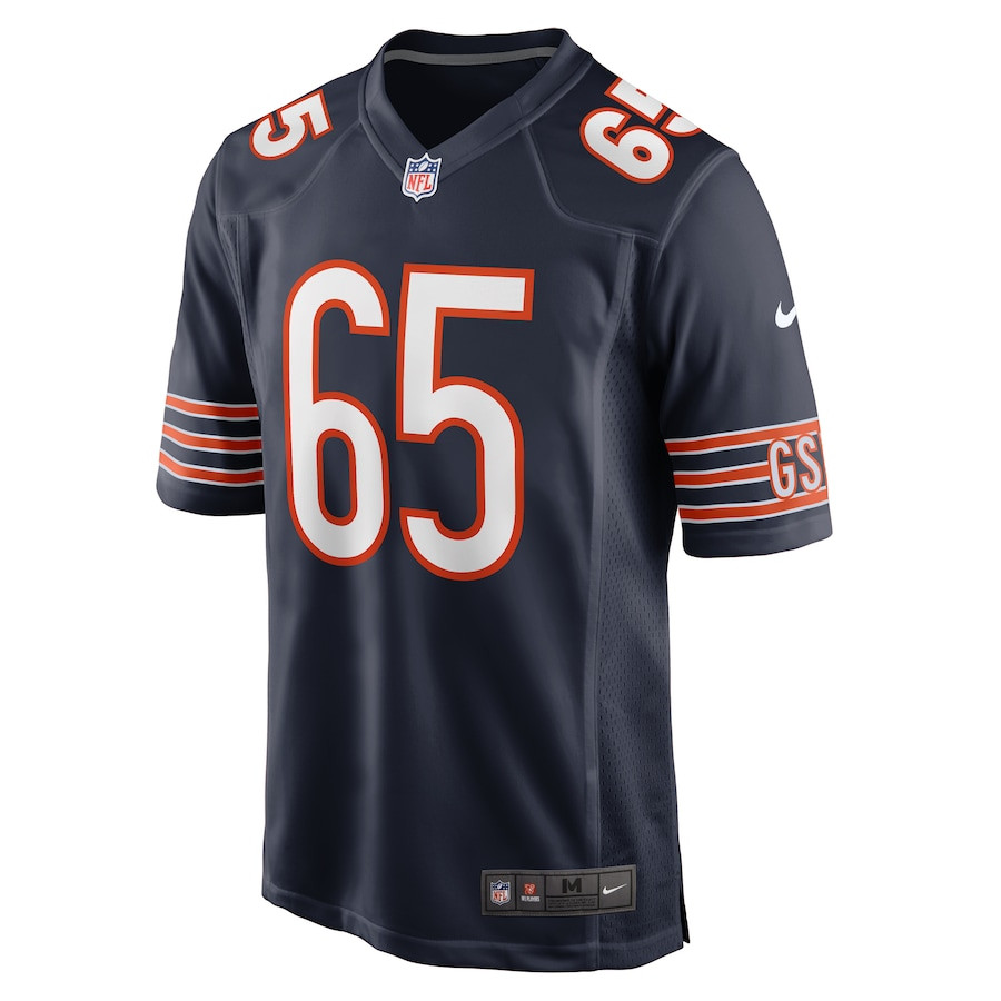 Alternative view of Coleman Shelton 65 Chicago Bears Game Men Jersey - Navy JS2817 nicesnker