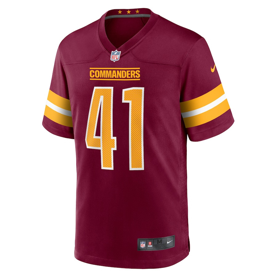 Alternative view of Colson Yankoff 41 Washington Commanders Game Men Jersey - Burgundy JS3338 nicesnker